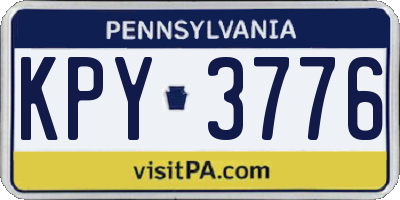 PA license plate KPY3776