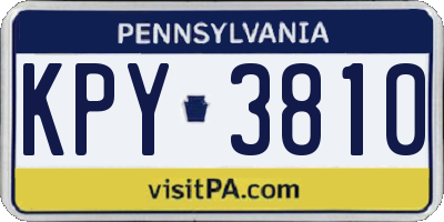 PA license plate KPY3810