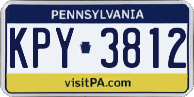PA license plate KPY3812