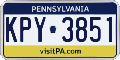 PA license plate KPY3851