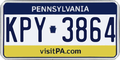 PA license plate KPY3864