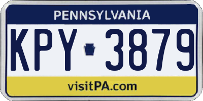 PA license plate KPY3879