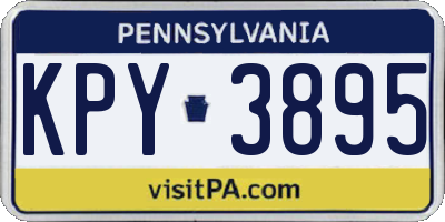 PA license plate KPY3895