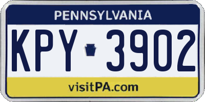 PA license plate KPY3902