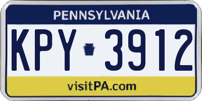 PA license plate KPY3912