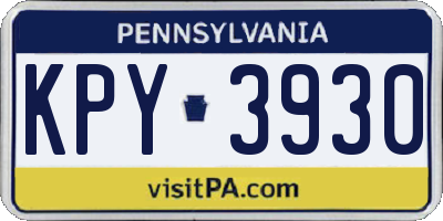 PA license plate KPY3930