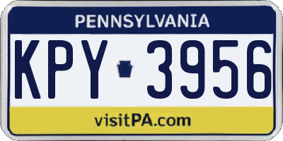 PA license plate KPY3956