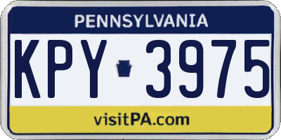 PA license plate KPY3975