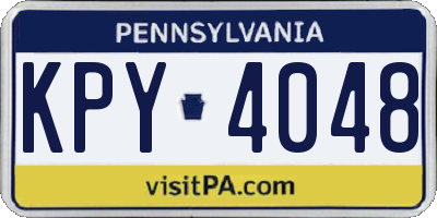 PA license plate KPY4048