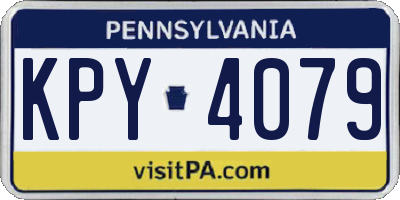 PA license plate KPY4079