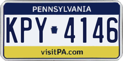 PA license plate KPY4146