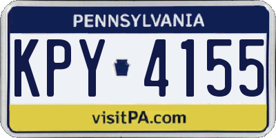 PA license plate KPY4155
