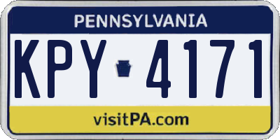 PA license plate KPY4171