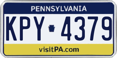 PA license plate KPY4379