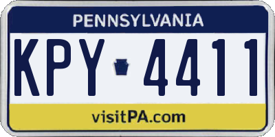 PA license plate KPY4411