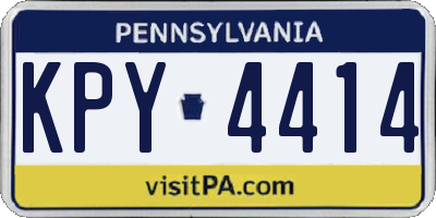 PA license plate KPY4414