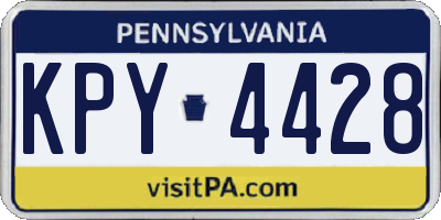 PA license plate KPY4428