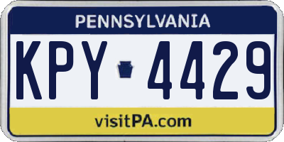 PA license plate KPY4429