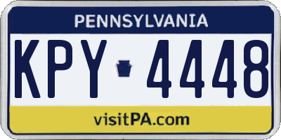 PA license plate KPY4448