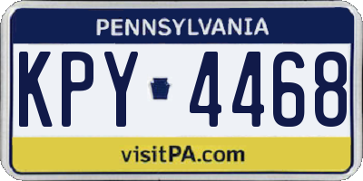 PA license plate KPY4468