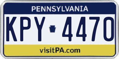 PA license plate KPY4470