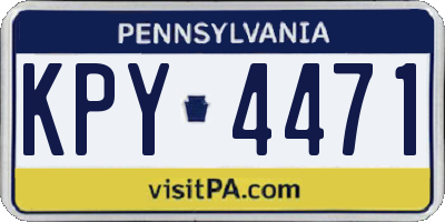PA license plate KPY4471