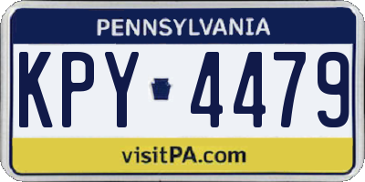 PA license plate KPY4479