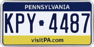 PA license plate KPY4487