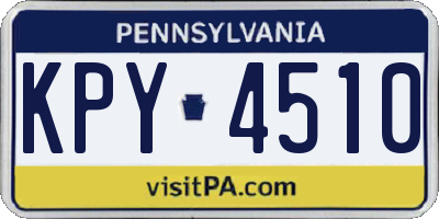 PA license plate KPY4510