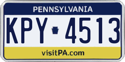 PA license plate KPY4513