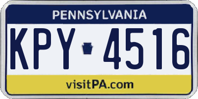 PA license plate KPY4516