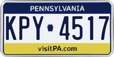 PA license plate KPY4517