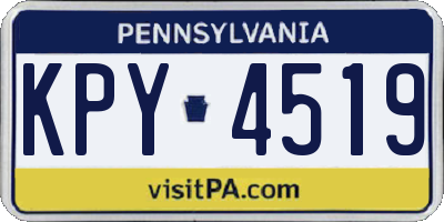 PA license plate KPY4519