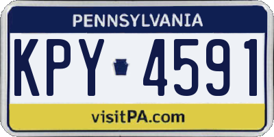PA license plate KPY4591