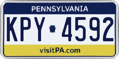 PA license plate KPY4592