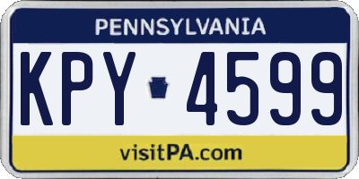 PA license plate KPY4599