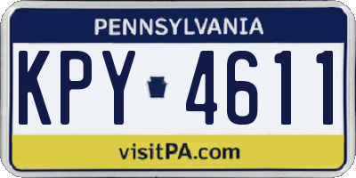 PA license plate KPY4611