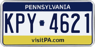PA license plate KPY4621