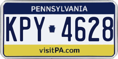 PA license plate KPY4628