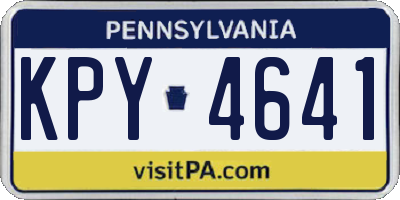 PA license plate KPY4641