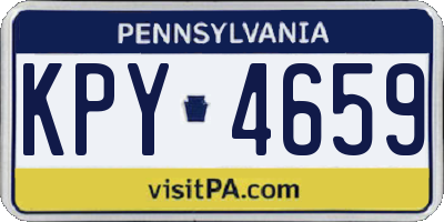 PA license plate KPY4659