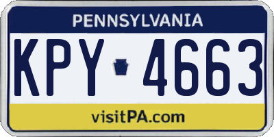 PA license plate KPY4663