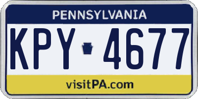 PA license plate KPY4677