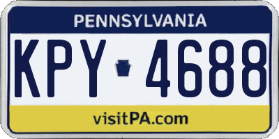 PA license plate KPY4688