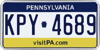 PA license plate KPY4689