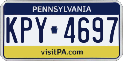 PA license plate KPY4697