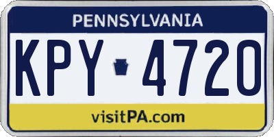 PA license plate KPY4720