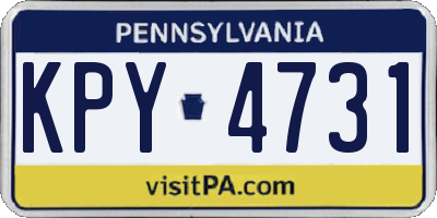 PA license plate KPY4731