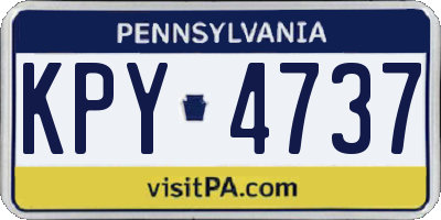 PA license plate KPY4737