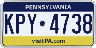 PA license plate KPY4738
